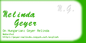 melinda geyer business card